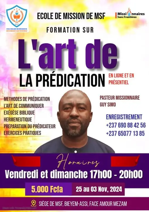 Affiche — École de mission : L'art de la prédication