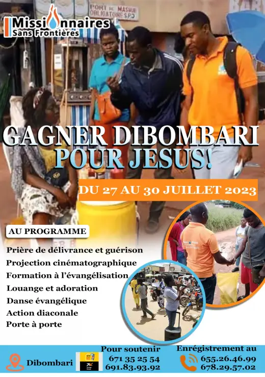 Affiche — Gagner Dibombari pour Jésus