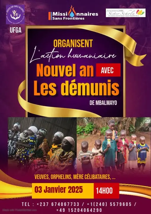 Affiche — Nouvel an avec les démunis de Mbalmayo