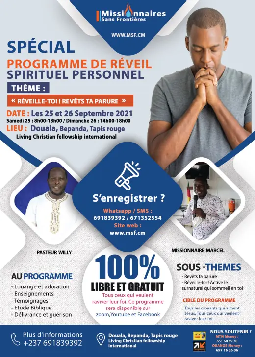 Affiche — Programme de réveil spirituel : Réveille-toi ! Revêts ta parure