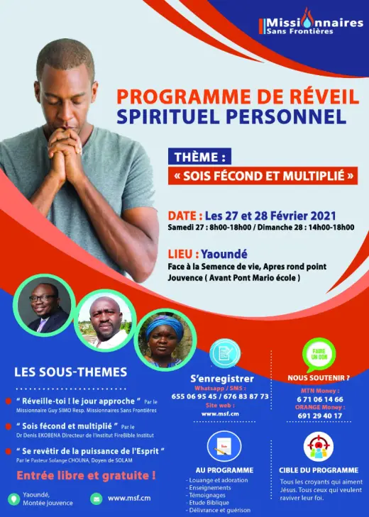 Affiche — Programme de réveil spirituel : Sois fécond et multiplie