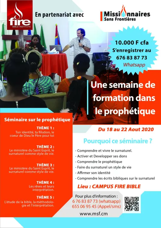 Affiche — Une semaine de formation dans le prophétique