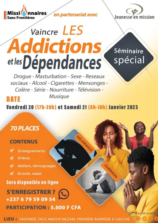 Affiche — Séminaire spécial : Vaincre les addictions et les dépendances